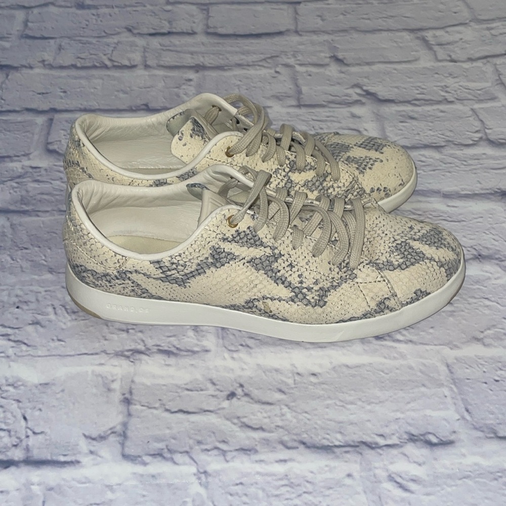 Cole Haan GrandPro Sneaker Ivory Gray Roccia/Pumice Stone Leather